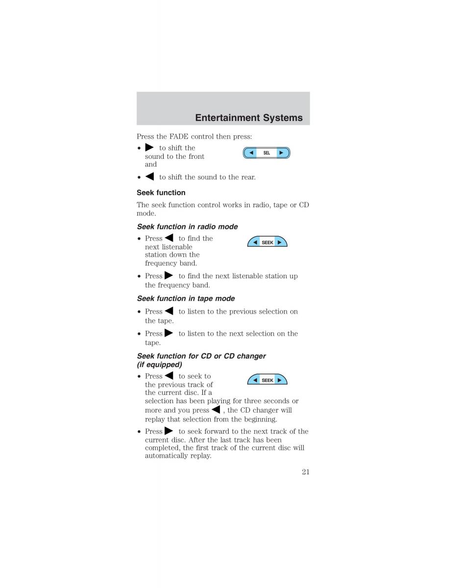 Ford Mustang IV 4 owners manual / page 21