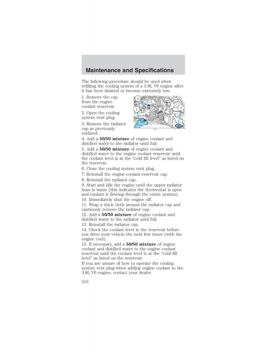 Ford Mustang IV 4 owners manual / page 210