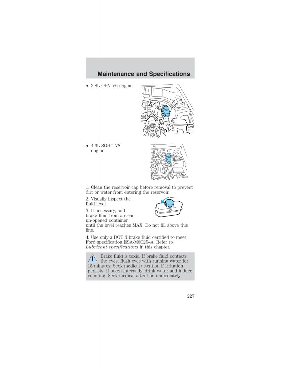 Ford Mustang IV 4 owners manual / page 227