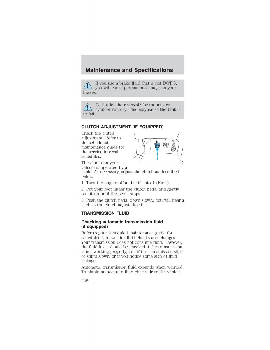 Ford Mustang IV 4 owners manual / page 228