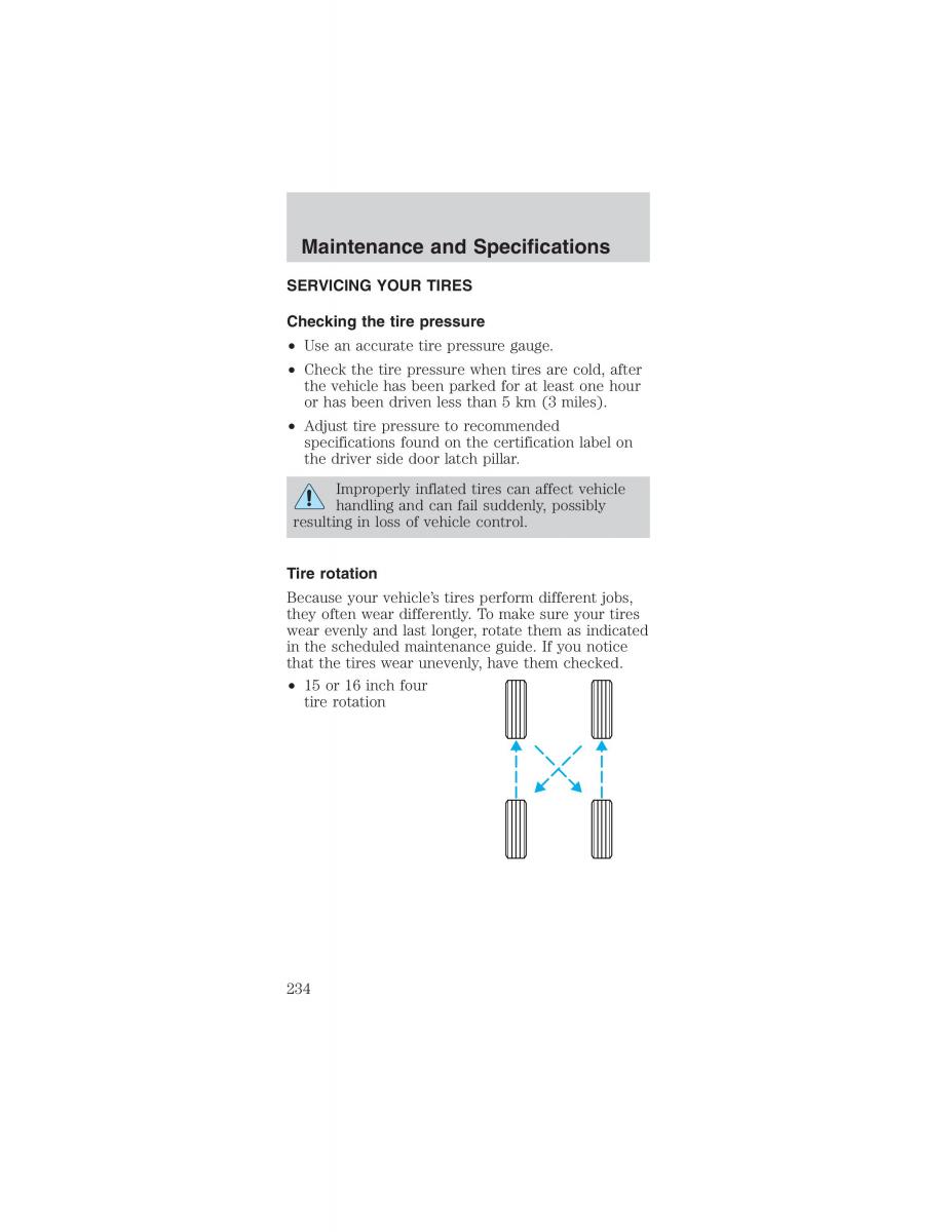 Ford Mustang IV 4 owners manual / page 234