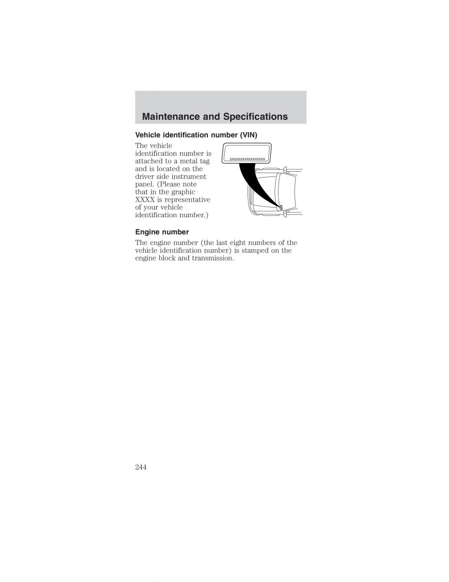 Ford Mustang IV 4 owners manual / page 244