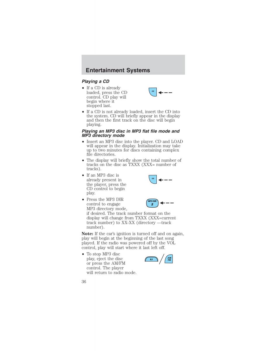 Ford Mustang IV 4 owners manual / page 36