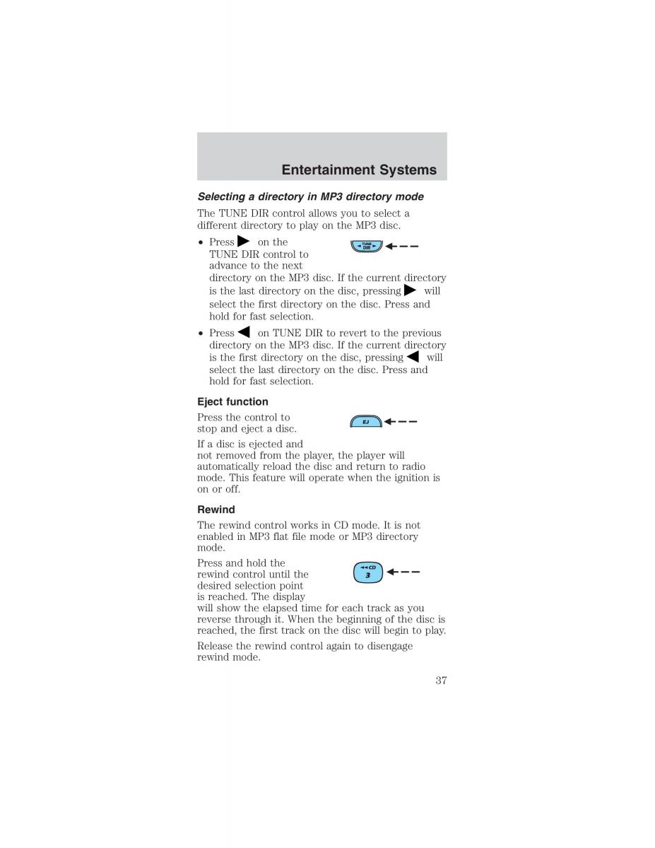 Ford Mustang IV 4 owners manual / page 37