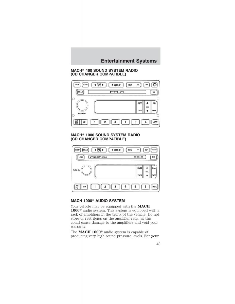 Ford Mustang IV 4 owners manual / page 43