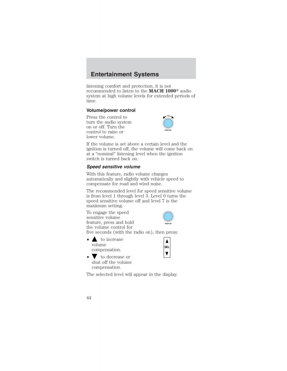 Ford Mustang IV 4 owners manual / page 44