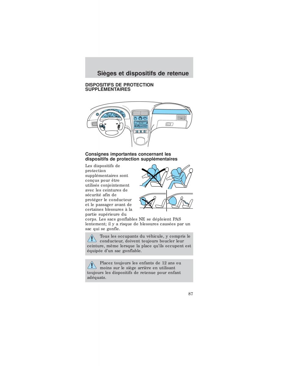 Ford Mustang IV 4 manuel du proprietaire / page 87