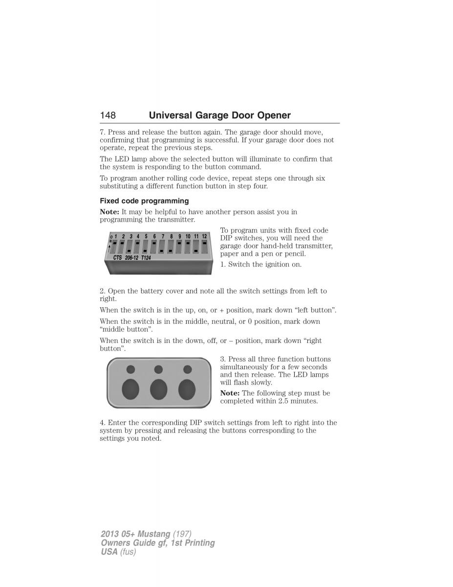 Ford Mustang V 5 owners manual / page 148