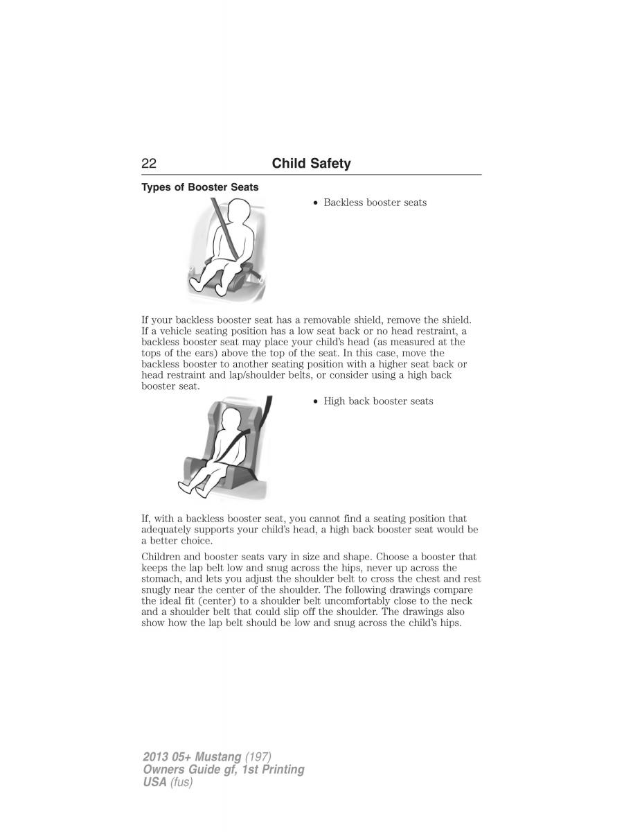 Ford Mustang V 5 owners manual / page 22