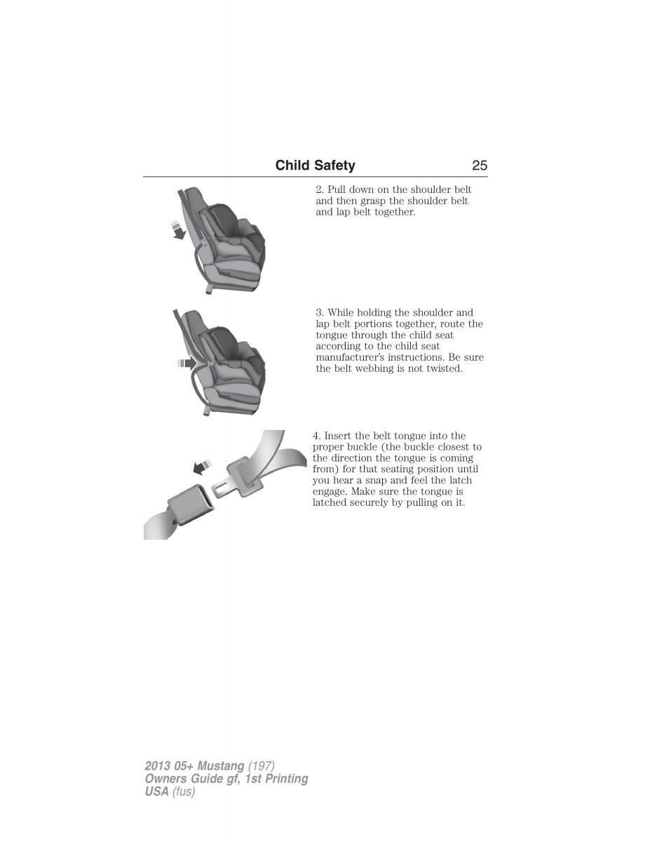 Ford Mustang V 5 owners manual / page 25