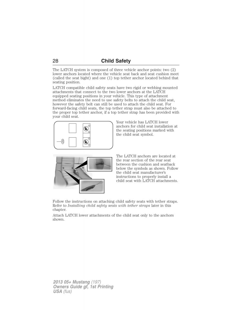 Ford Mustang V 5 owners manual / page 28