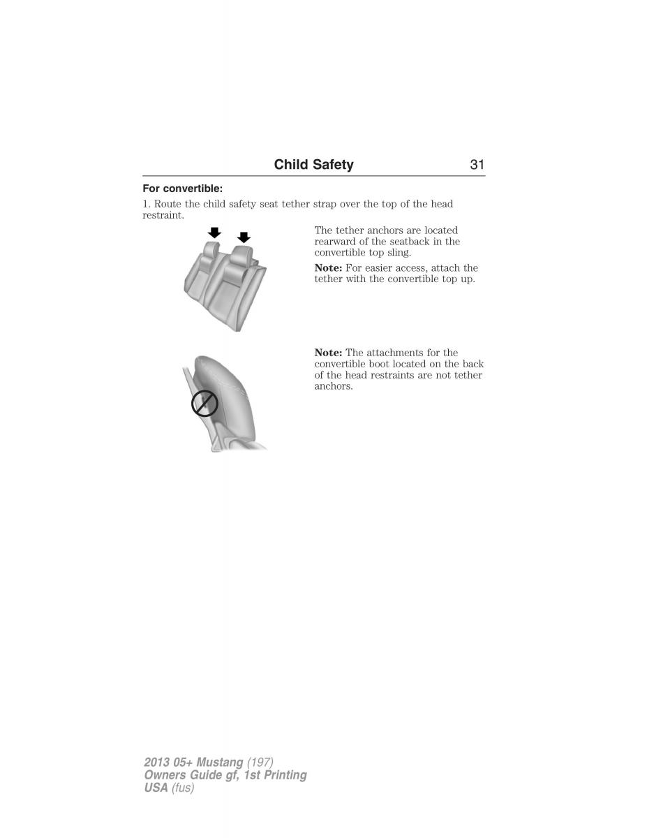 Ford Mustang V 5 owners manual / page 31