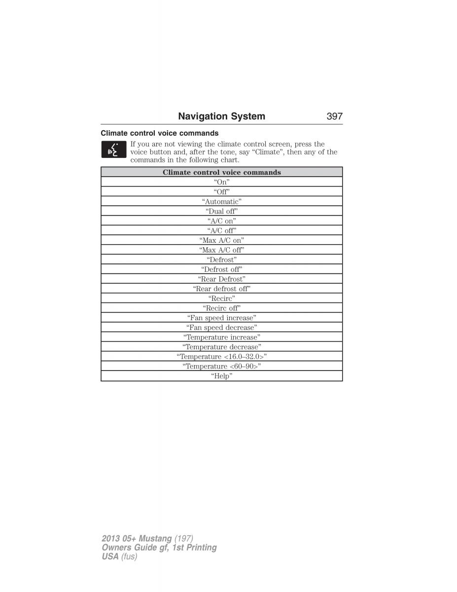 Ford Mustang V 5 owners manual / page 397