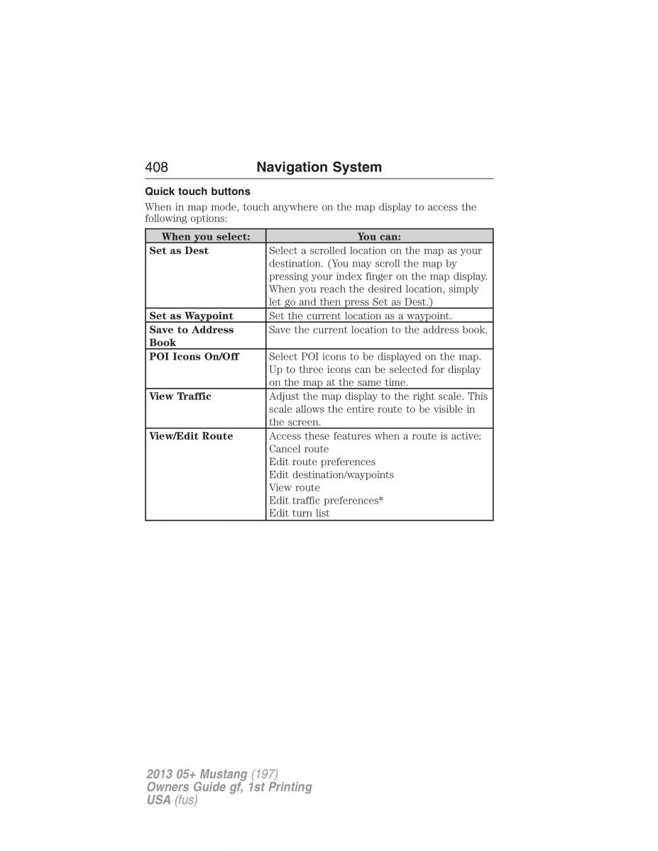 Ford Mustang V 5 owners manual / page 408