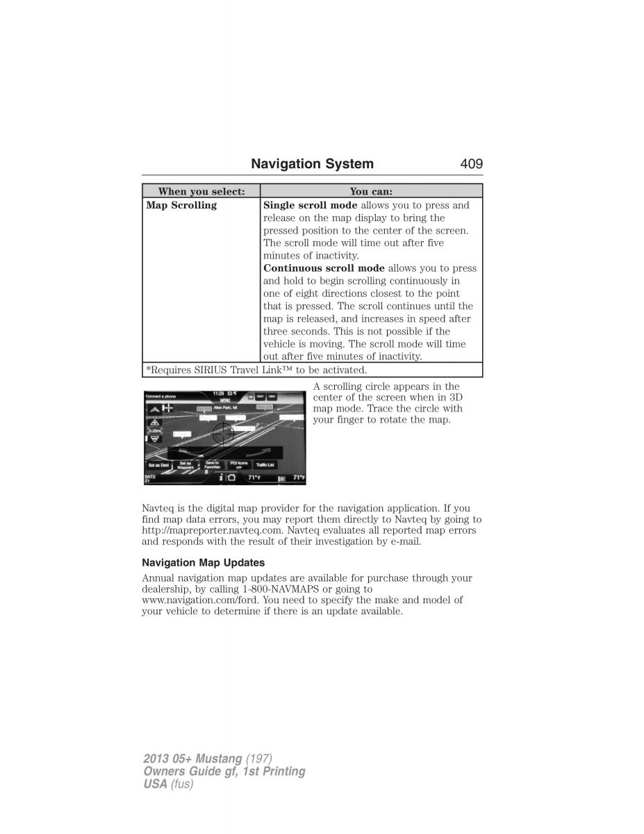 Ford Mustang V 5 owners manual / page 409