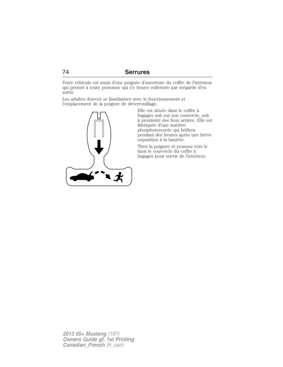 Ford Mustang V 5 manuel du proprietaire / page 74