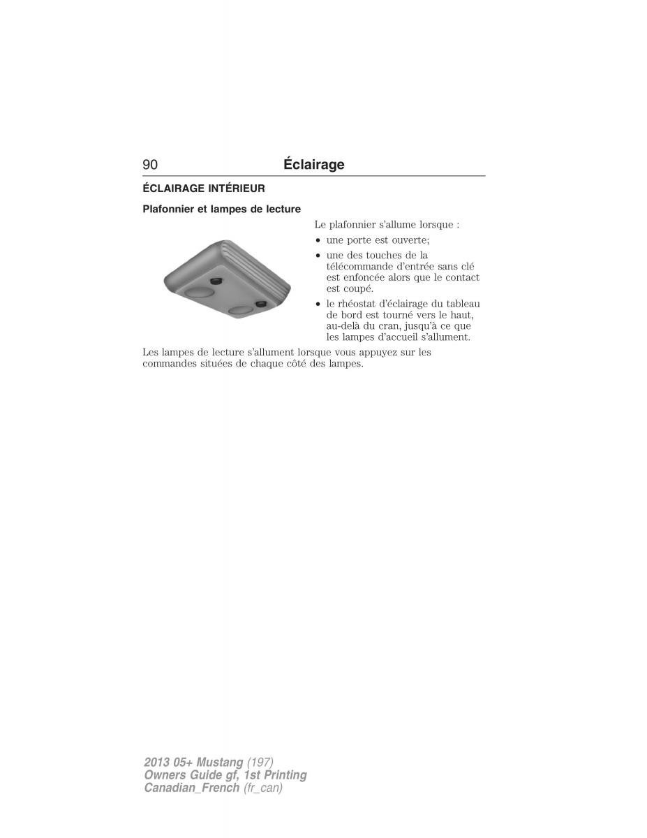 Ford Mustang V 5 manuel du proprietaire / page 90