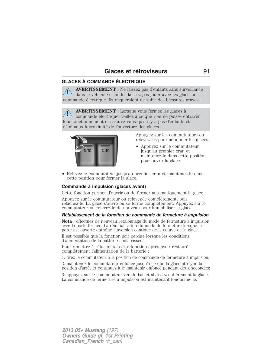 Ford Mustang V 5 manuel du proprietaire / page 91