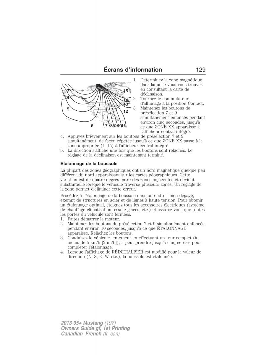 Ford Mustang V 5 manuel du proprietaire / page 129