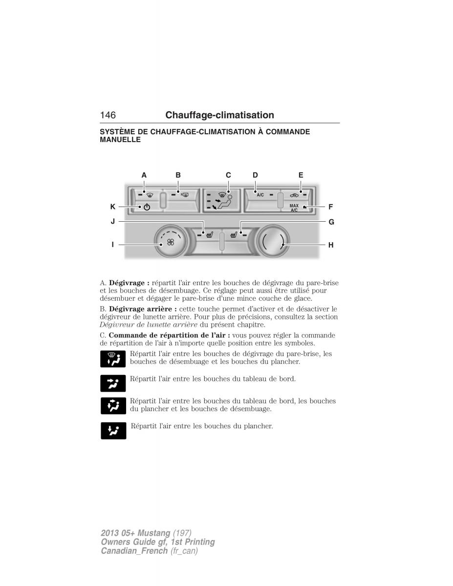 Ford Mustang V 5 manuel du proprietaire / page 146