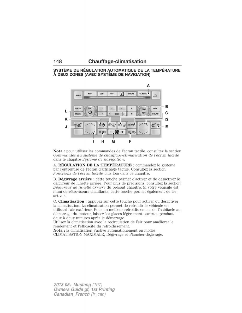 Ford Mustang V 5 manuel du proprietaire / page 148