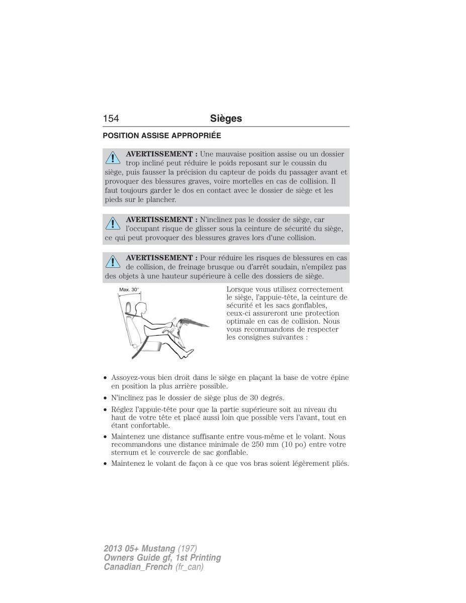 Ford Mustang V 5 manuel du proprietaire / page 154