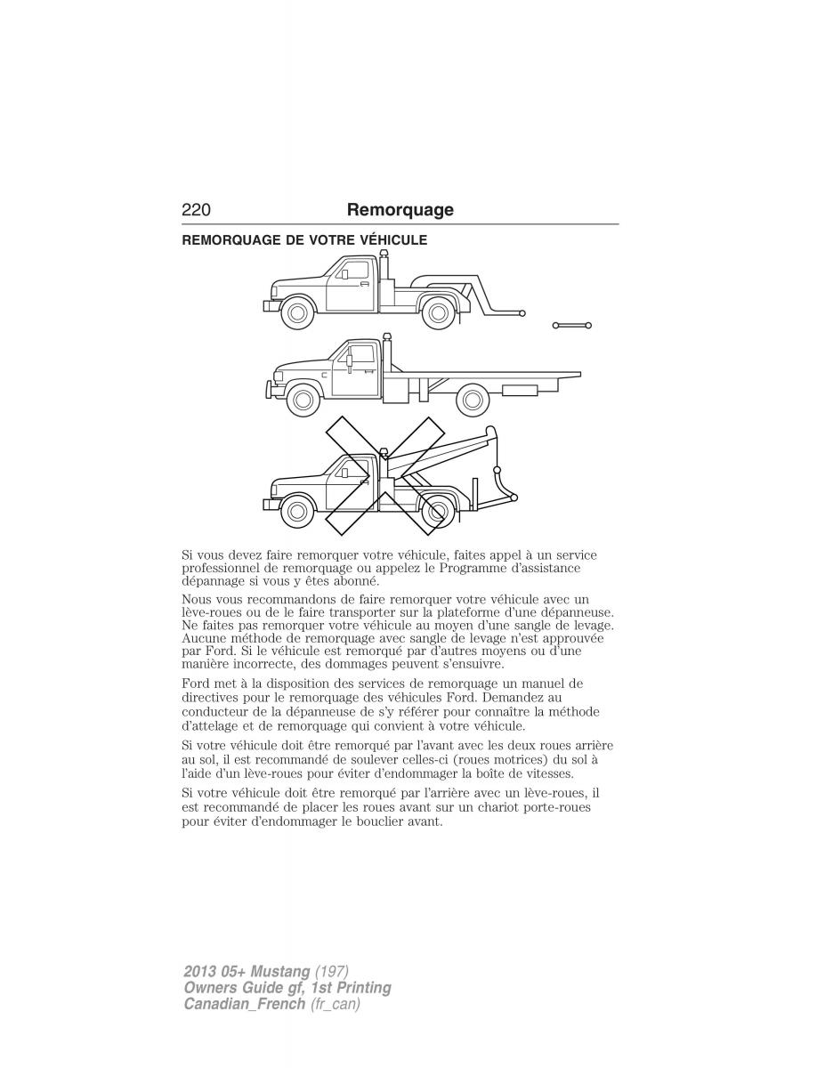 Ford Mustang V 5 manuel du proprietaire / page 220