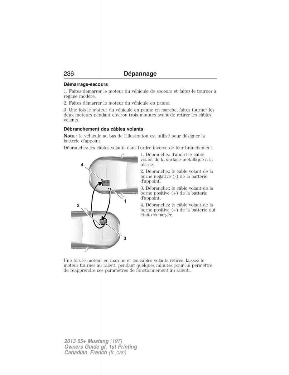 Ford Mustang V 5 manuel du proprietaire / page 236