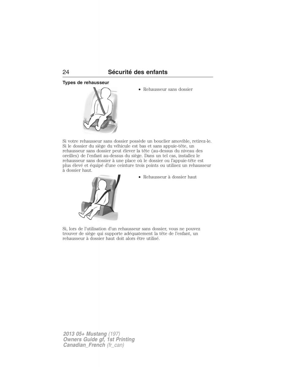 Ford Mustang V 5 manuel du proprietaire / page 24