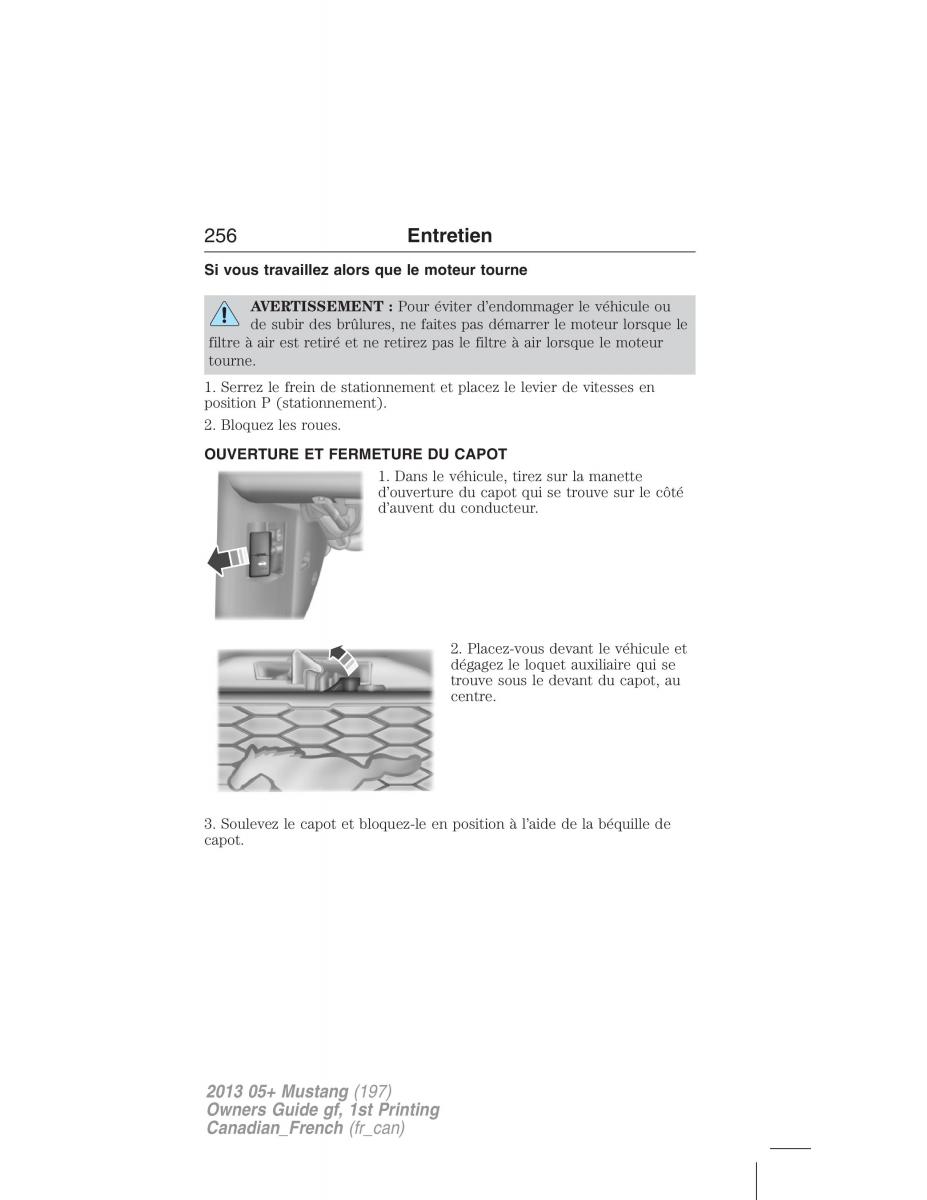 Ford Mustang V 5 manuel du proprietaire / page 256