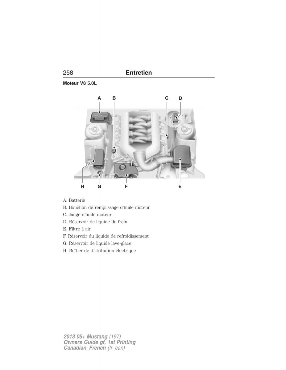 Ford Mustang V 5 manuel du proprietaire / page 258