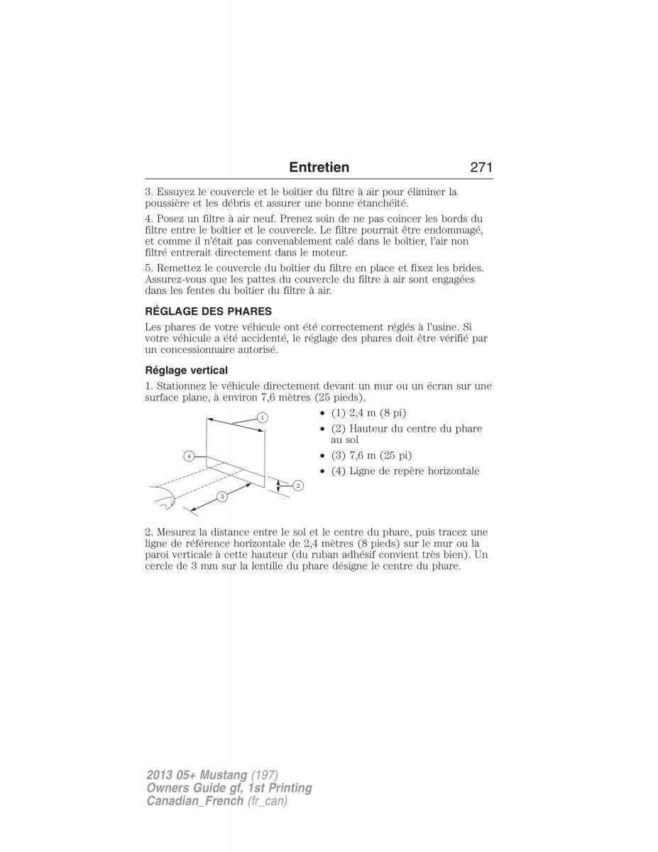 Ford Mustang V 5 manuel du proprietaire / page 271