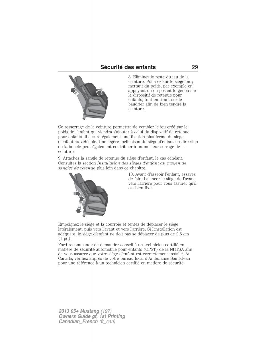 Ford Mustang V 5 manuel du proprietaire / page 29