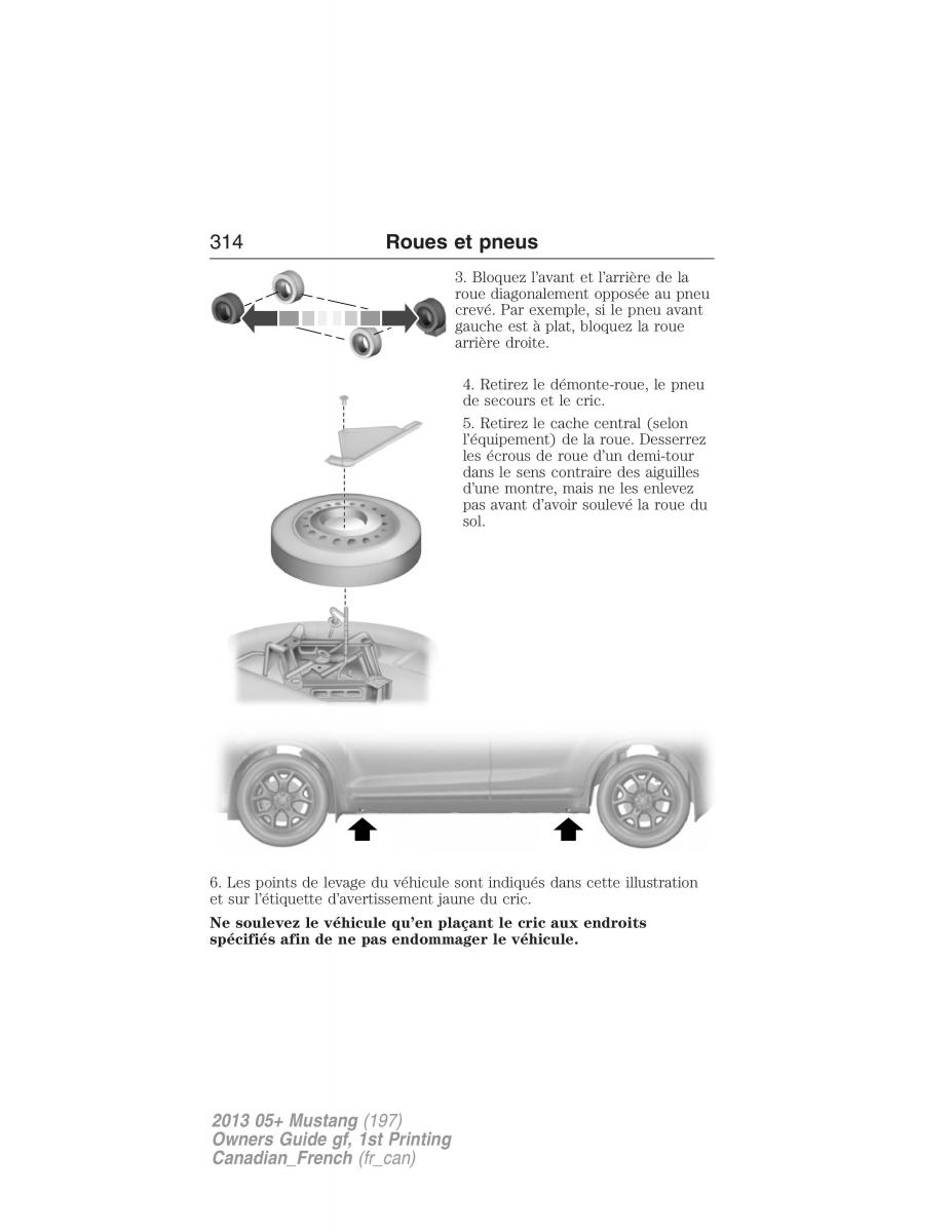 Ford Mustang V 5 manuel du proprietaire / page 314