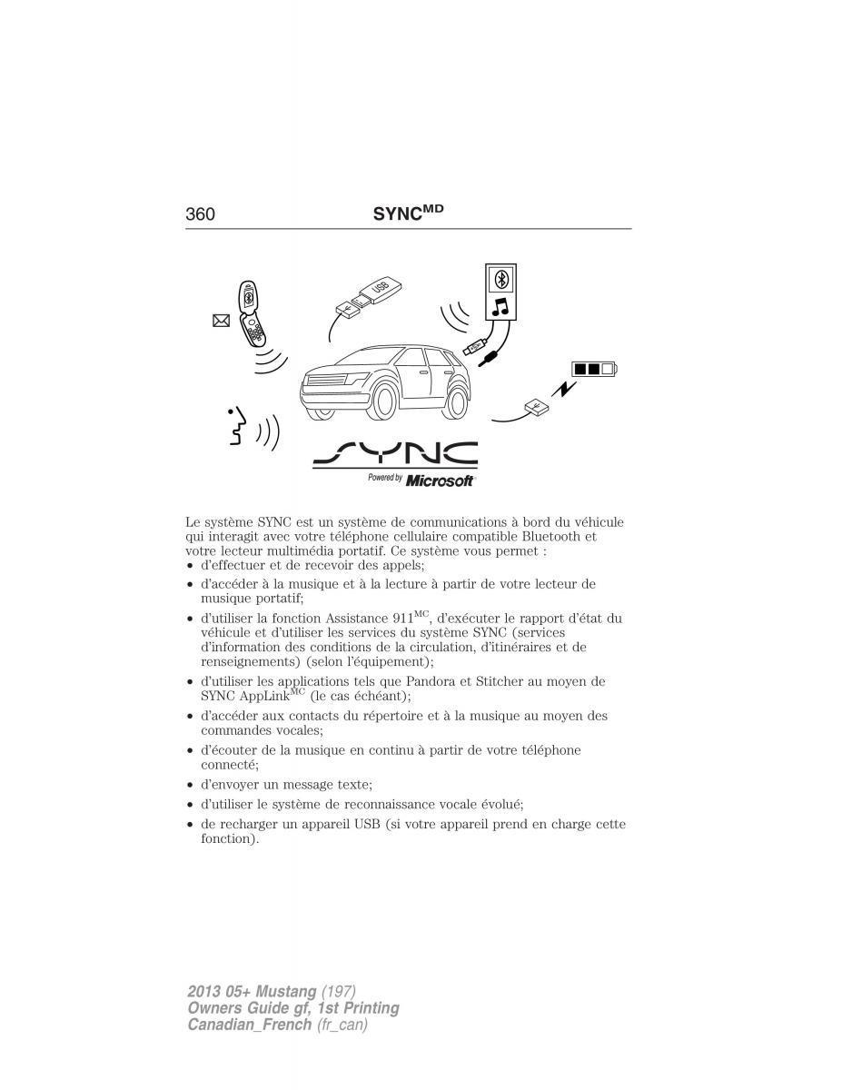 Ford Mustang V 5 manuel du proprietaire / page 360