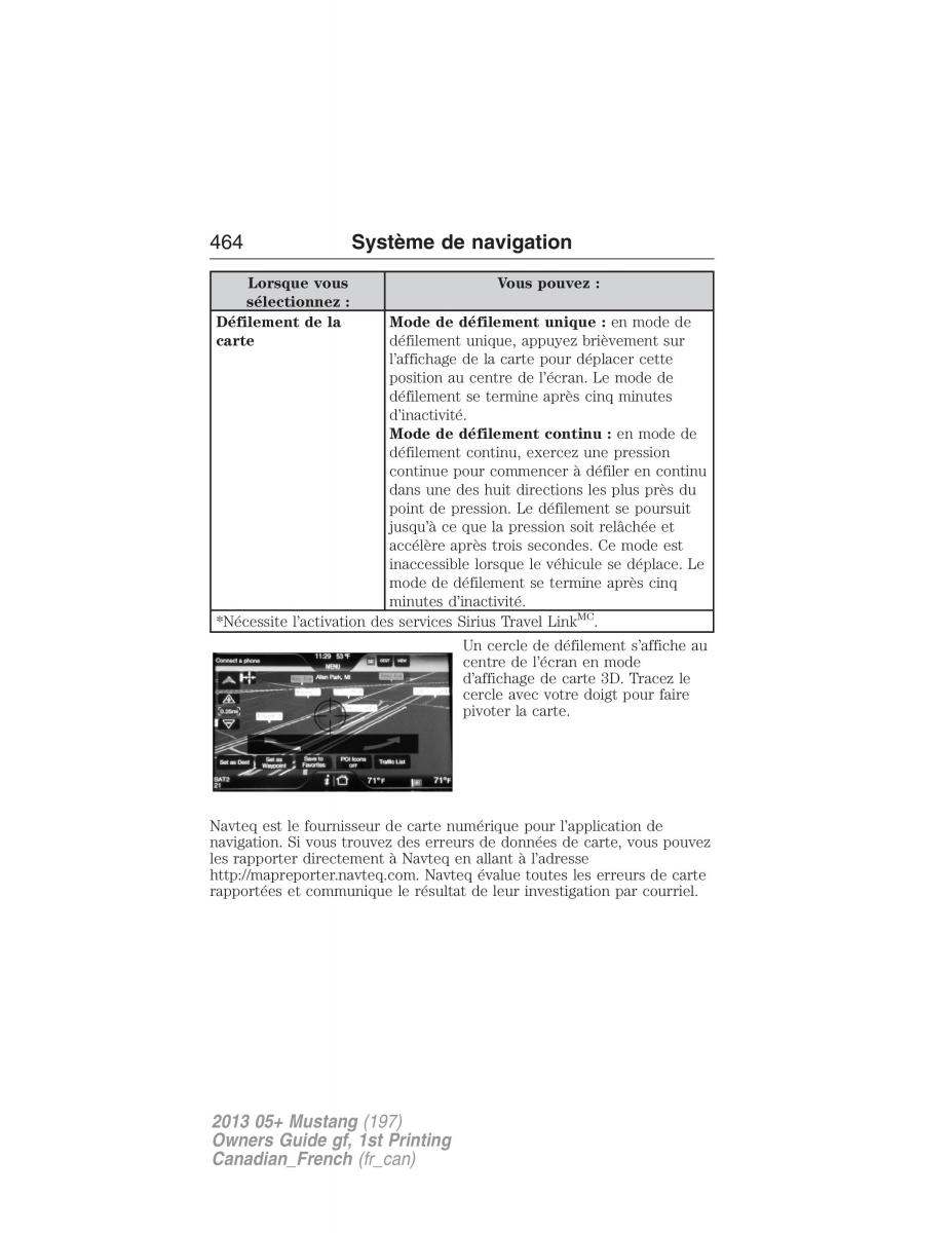 Ford Mustang V 5 manuel du proprietaire / page 464