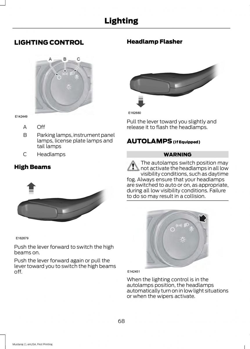 Ford Mustang VI 6 owners manual / page 71