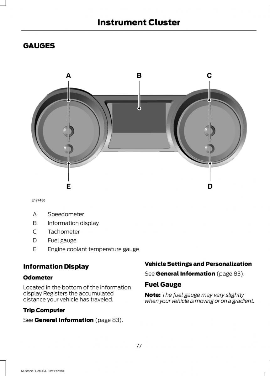 Ford Mustang VI 6 owners manual / page 80