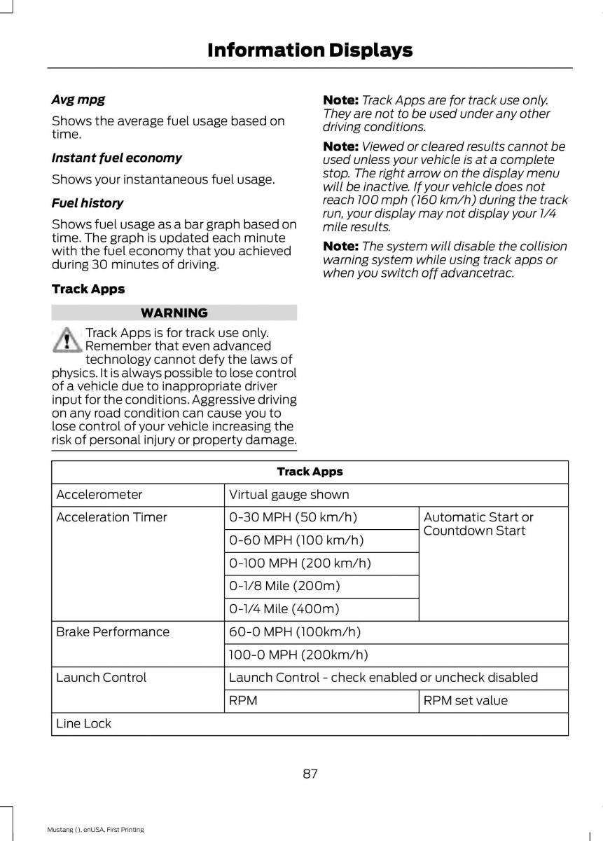 Ford Mustang VI 6 owners manual / page 90