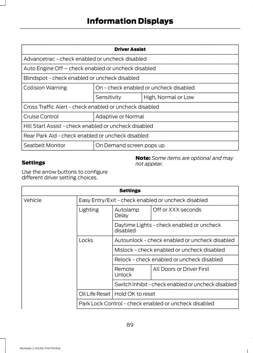 Ford Mustang VI 6 owners manual / page 92