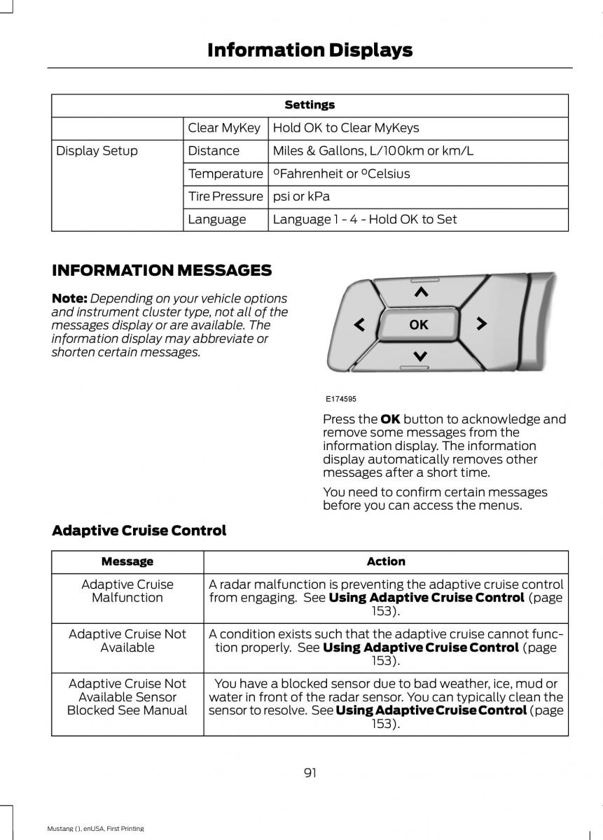 Ford Mustang VI 6 owners manual / page 94