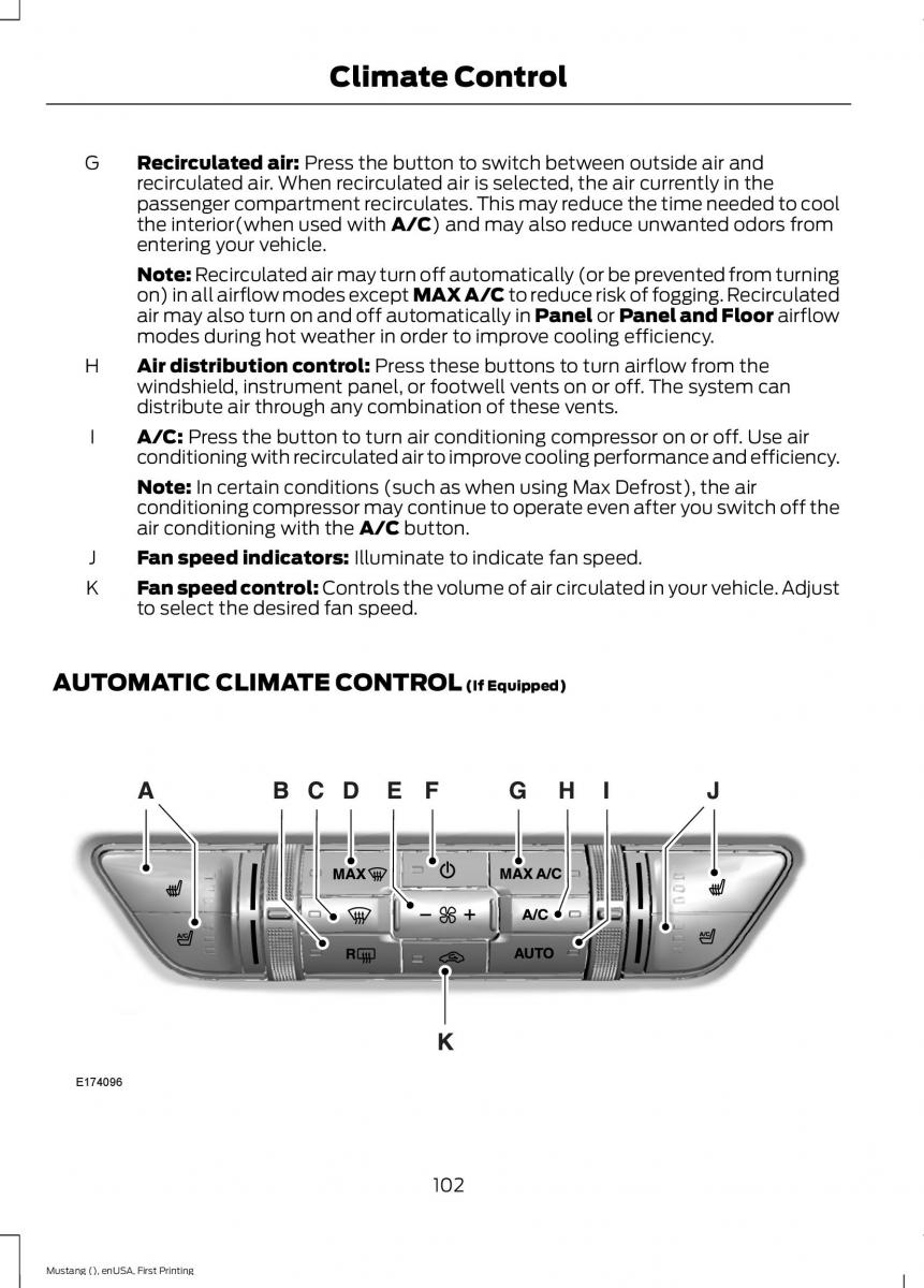 Ford Mustang VI 6 owners manual / page 105