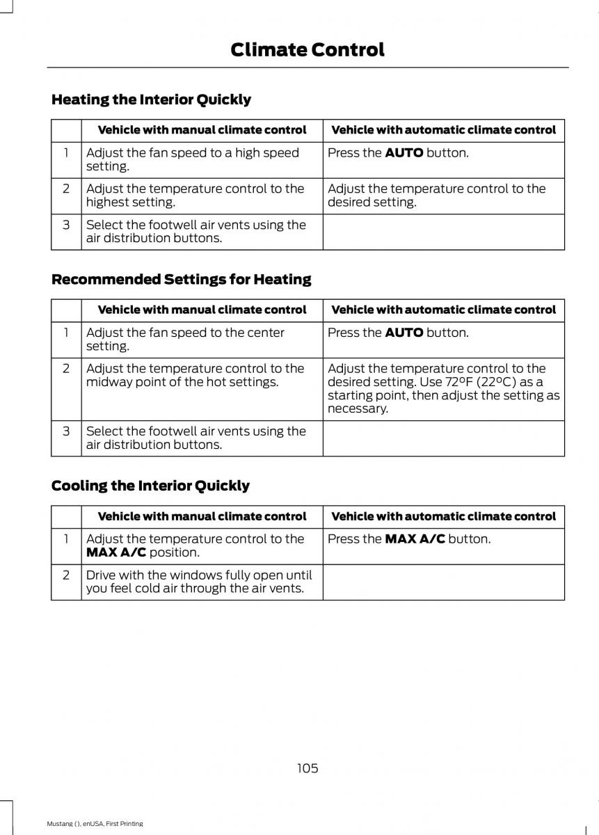 Ford Mustang VI 6 owners manual / page 108