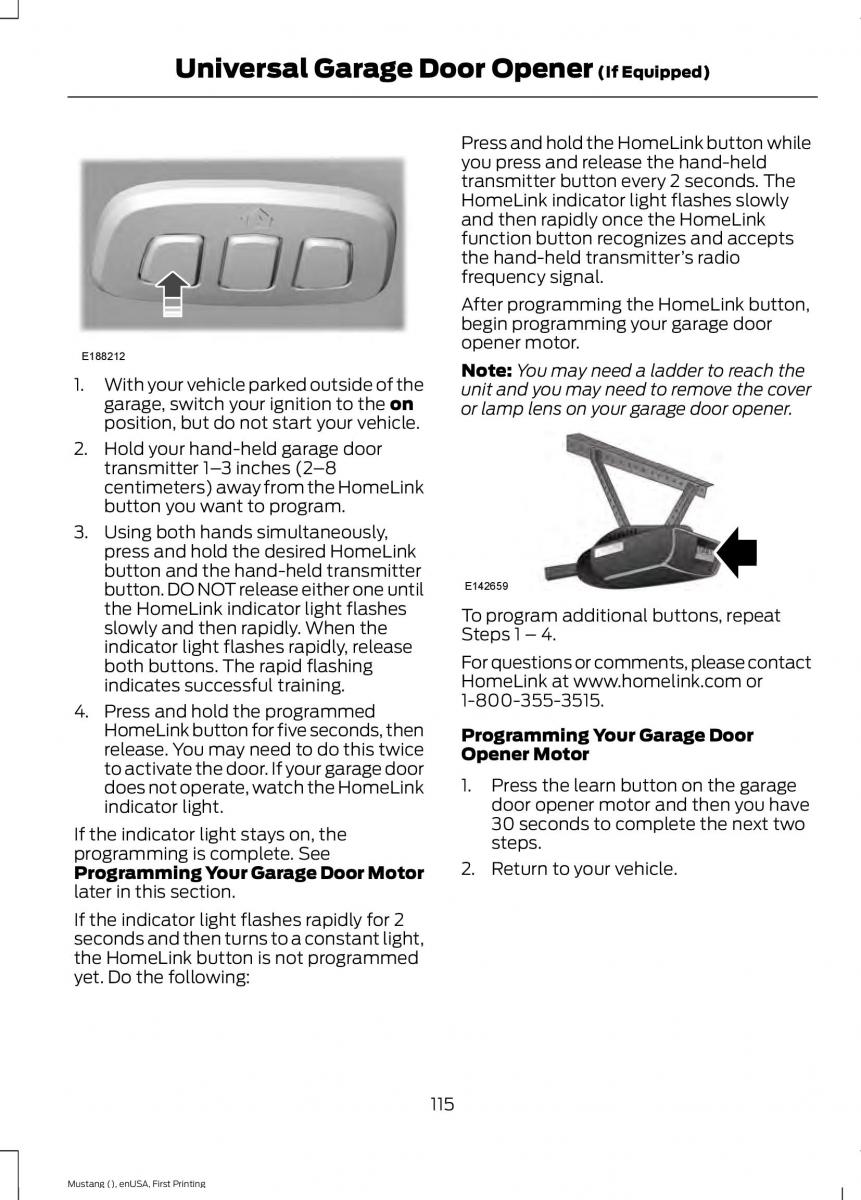 Ford Mustang VI 6 owners manual / page 118