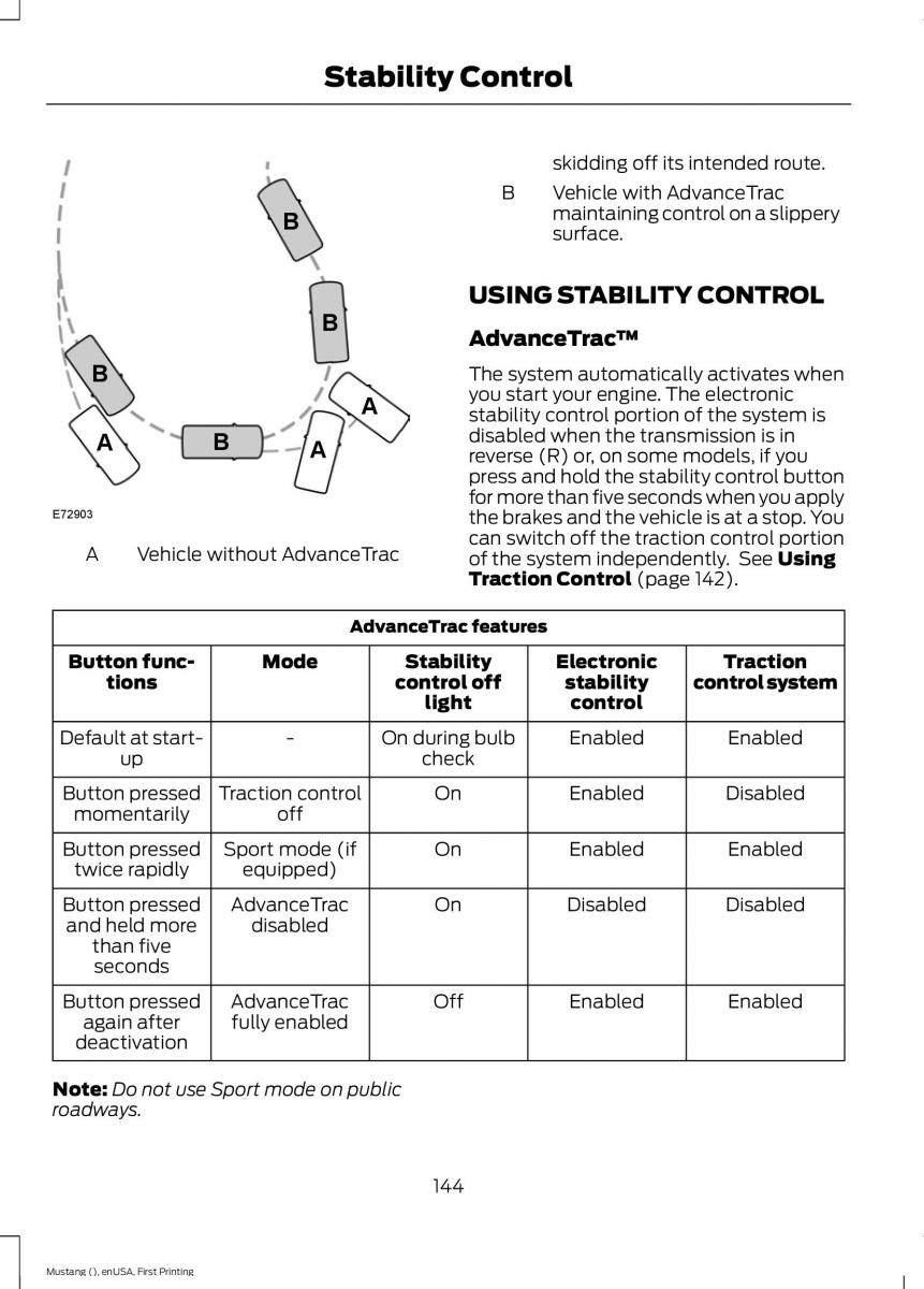 Ford Mustang VI 6 owners manual / page 147