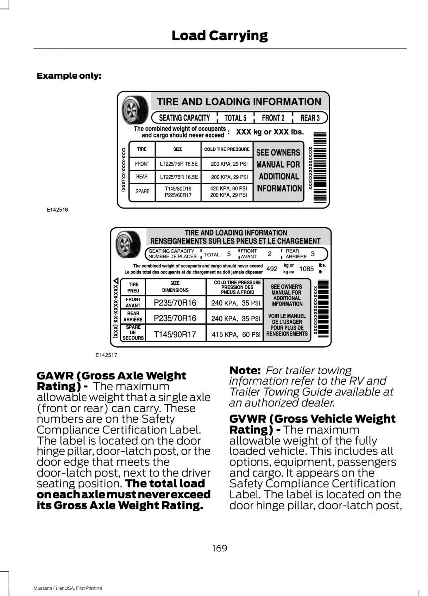 Ford Mustang VI 6 owners manual / page 172