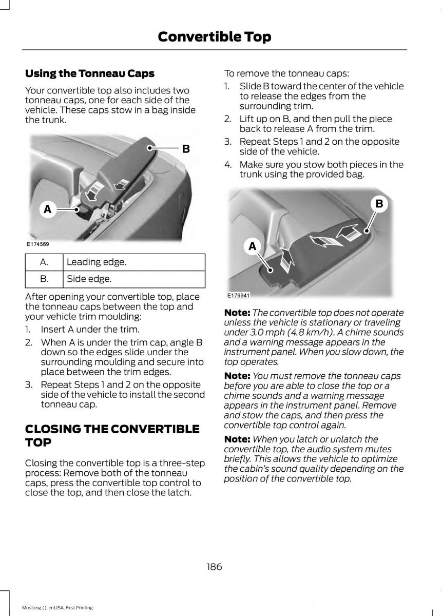 Ford Mustang VI 6 owners manual / page 189