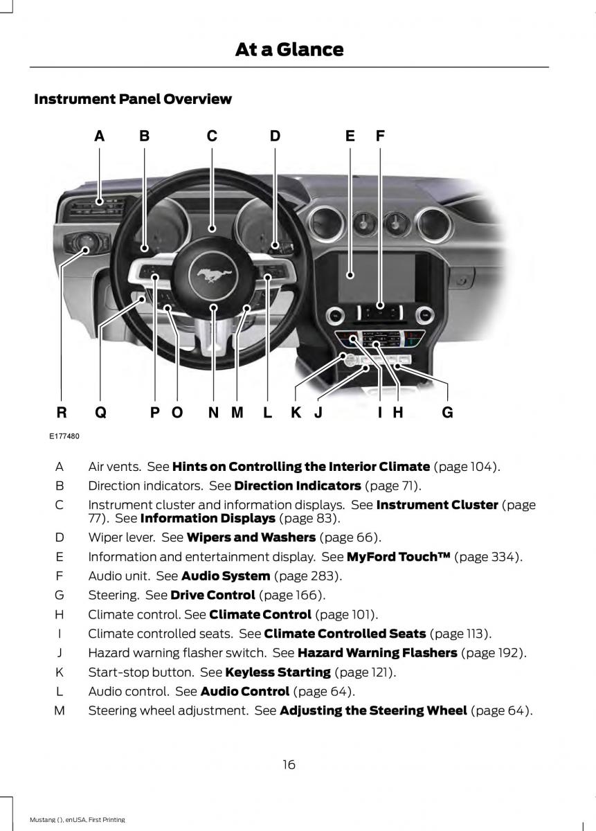 Ford Mustang VI 6 owners manual / page 19