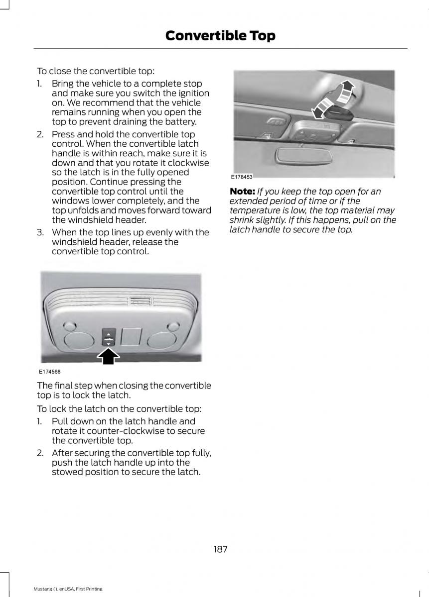 Ford Mustang VI 6 owners manual / page 190