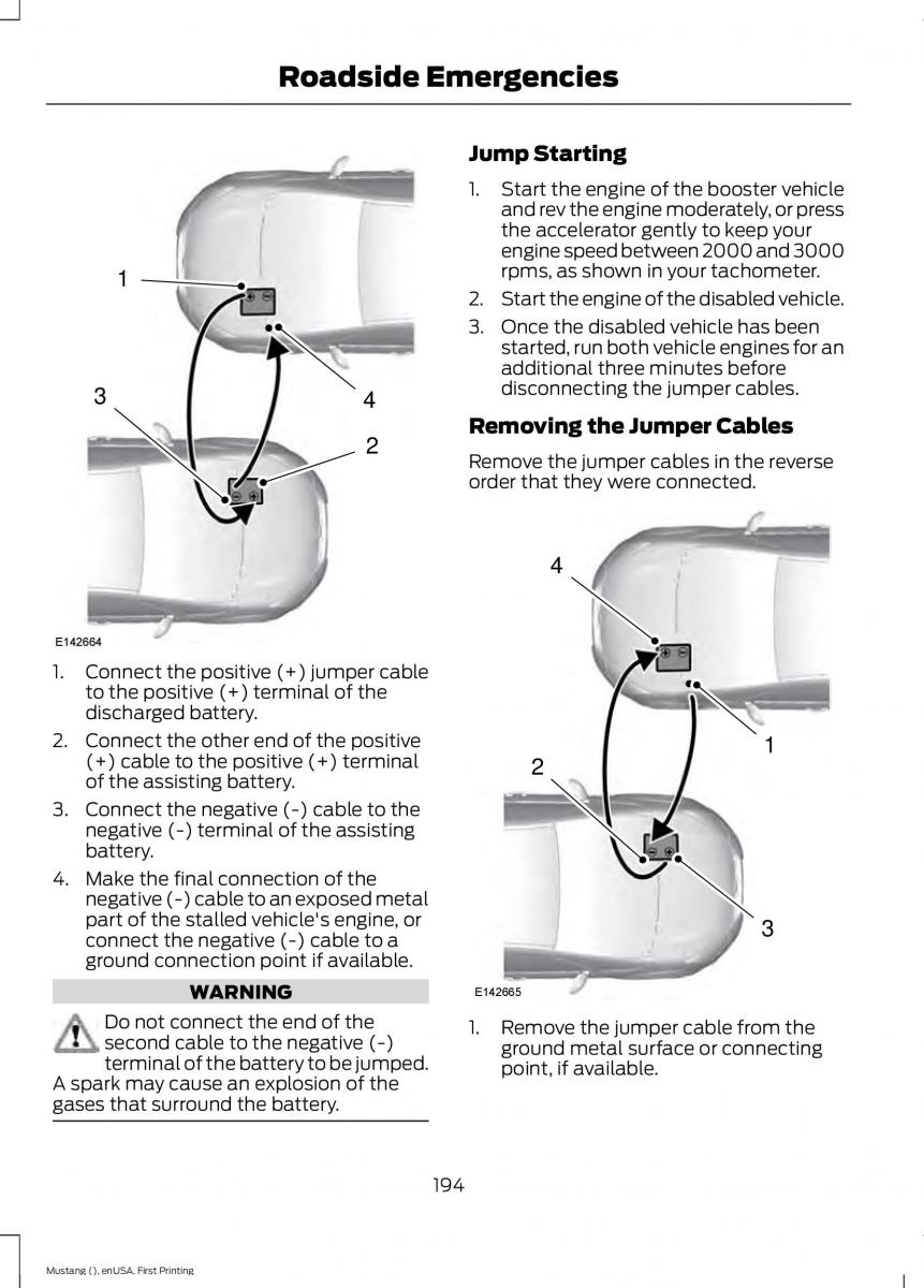 Ford Mustang VI 6 owners manual / page 197